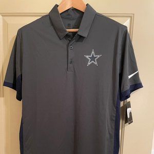 dark grey Nike Dallas Cowboys polo NWT, Large
